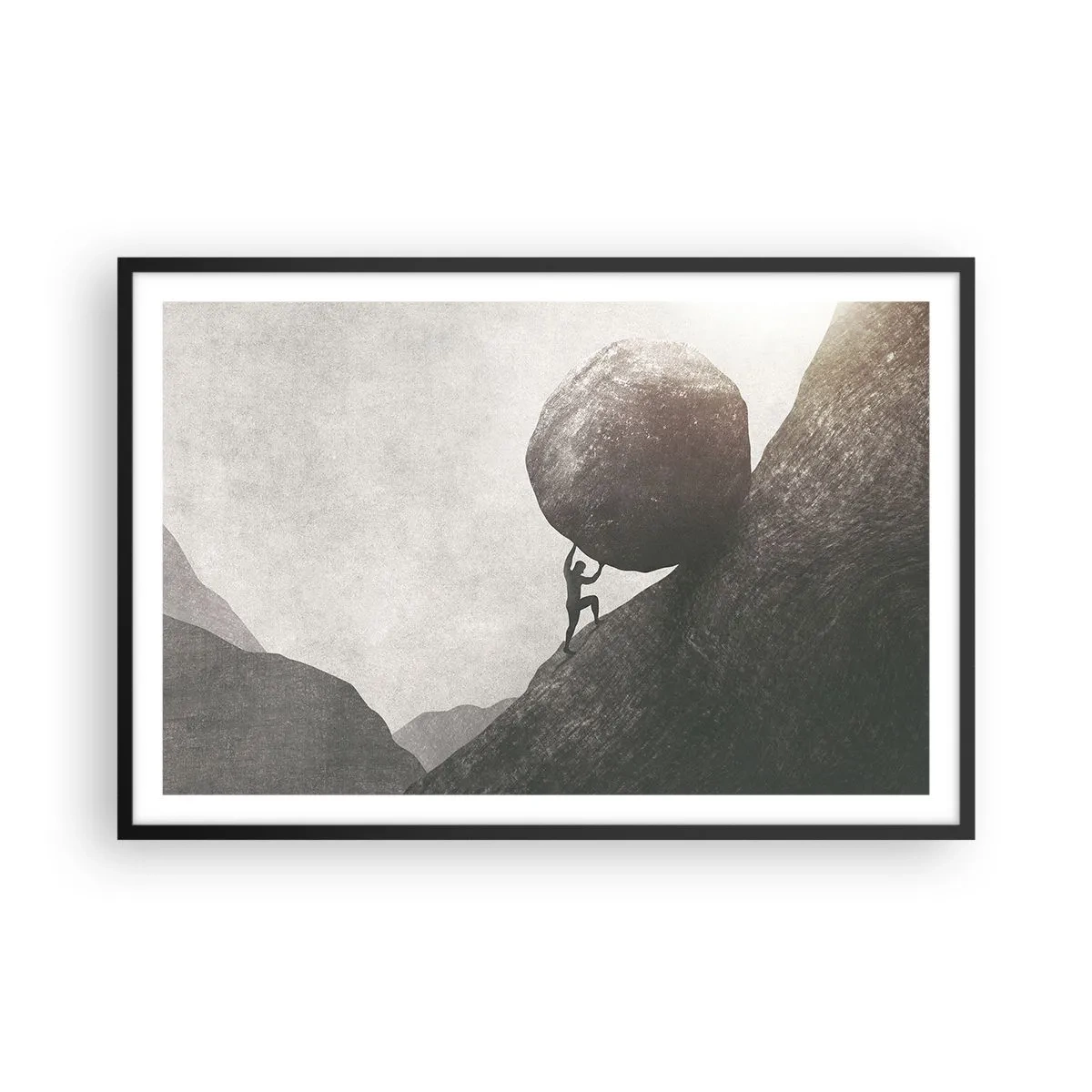 Poszter fehér keretben - Hiszek minden remény ellenére - 91x61 cm