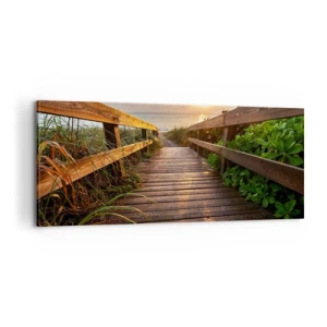 Vászonkép - És egyenesen a partra - 100x40 cm