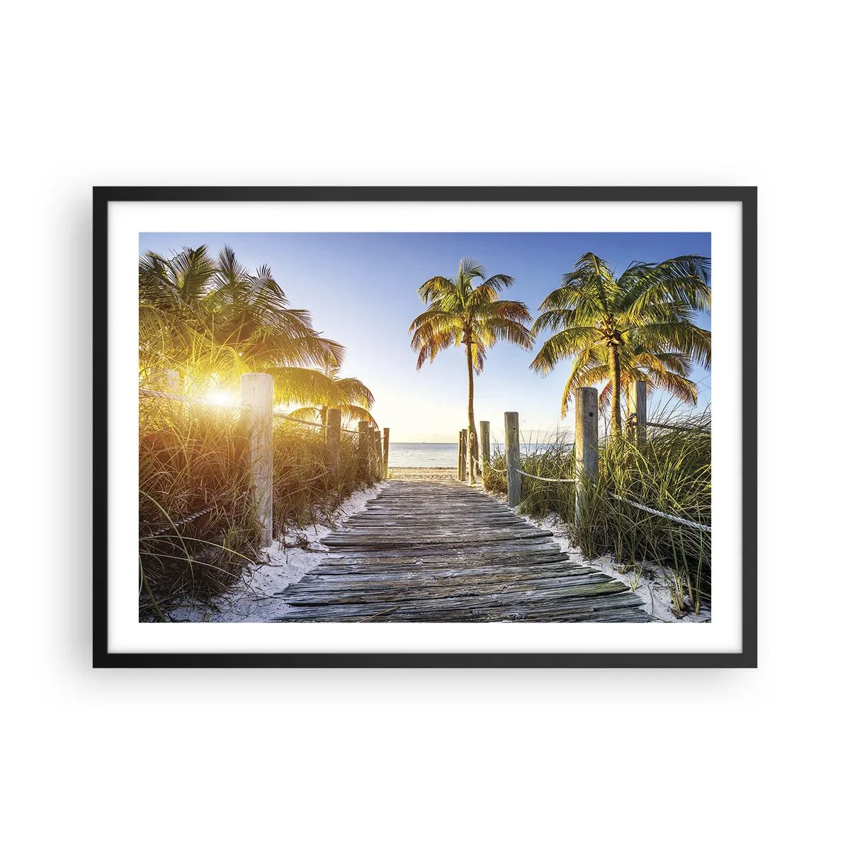Poszter fehér keretben - Egyenesen a paradicsomba - 70x50 cm