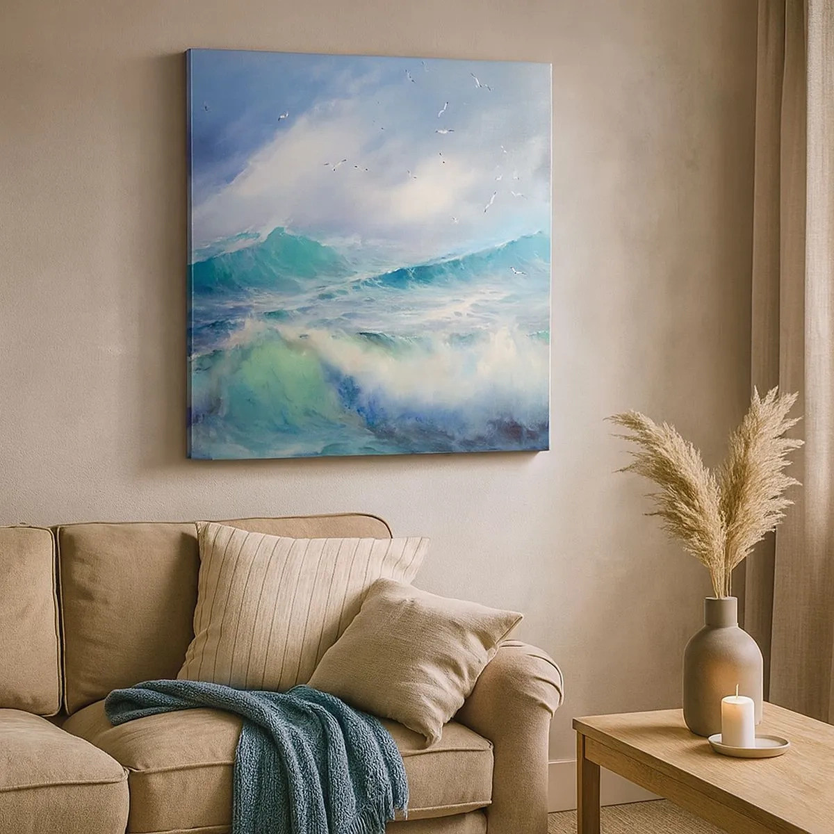 Vászonkép - "A forgószél diadalmasan üvöltött...” - 30x30 cm