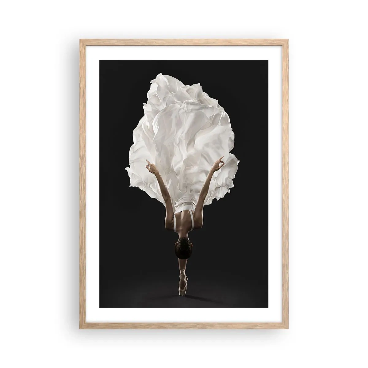 Poszter világos tölgy keretben - Szokatlan sávok - 50x70 cm