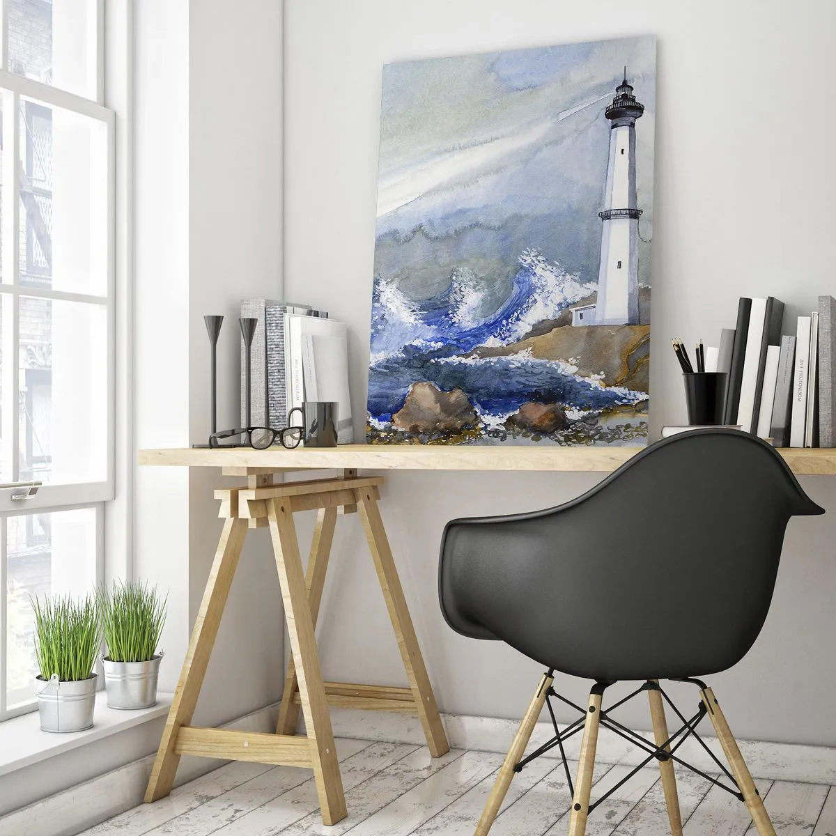 Üveg kép - A sötétséggel és a viharral szemben - 50x70 cm