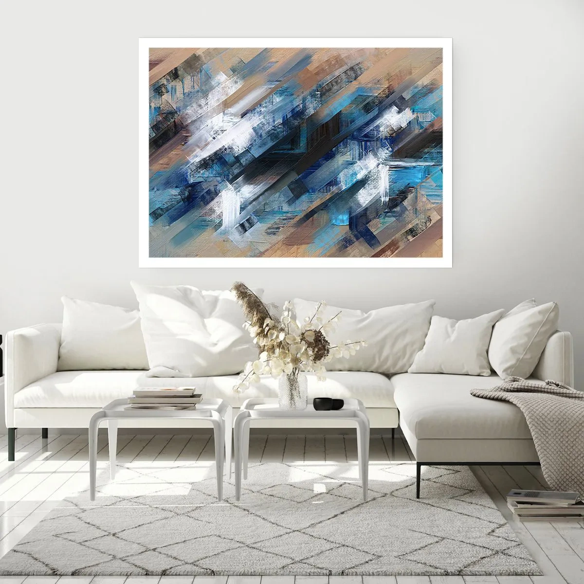 Poszter - Kék ferdén - 50x40 cm