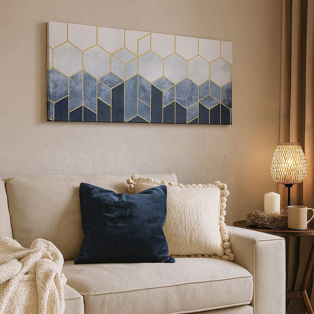 Vászonkép - Kompozíció szinkópa ritmusban - 100x40 cm