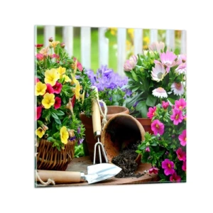 Üveg kép - Zosia kertje - 50x50 cm