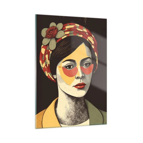 Üveg kép - Korall hölgy - 50x70 cm