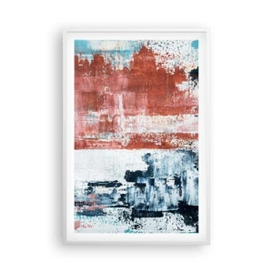 Poszter fekete keretben - Fele-fele absztrakt - 61x91 cm