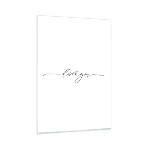 Üveg kép - Fekete fehéren - 50x70 cm