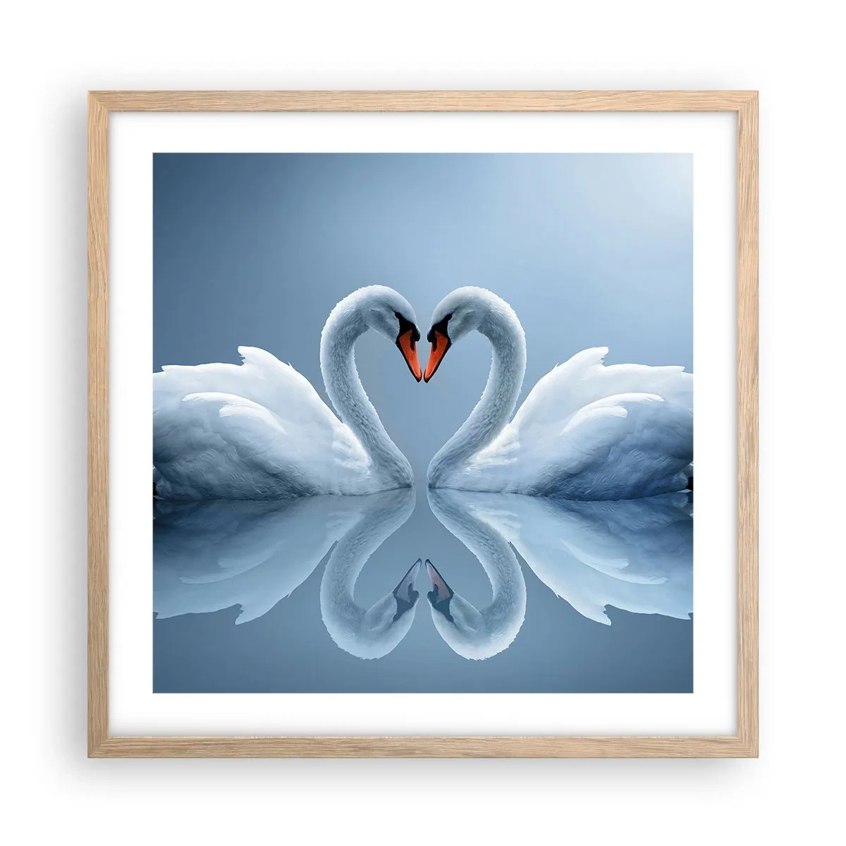 Poszter világos tölgy keretben - Itt az ideje a szerelemnek - 50x50 cm