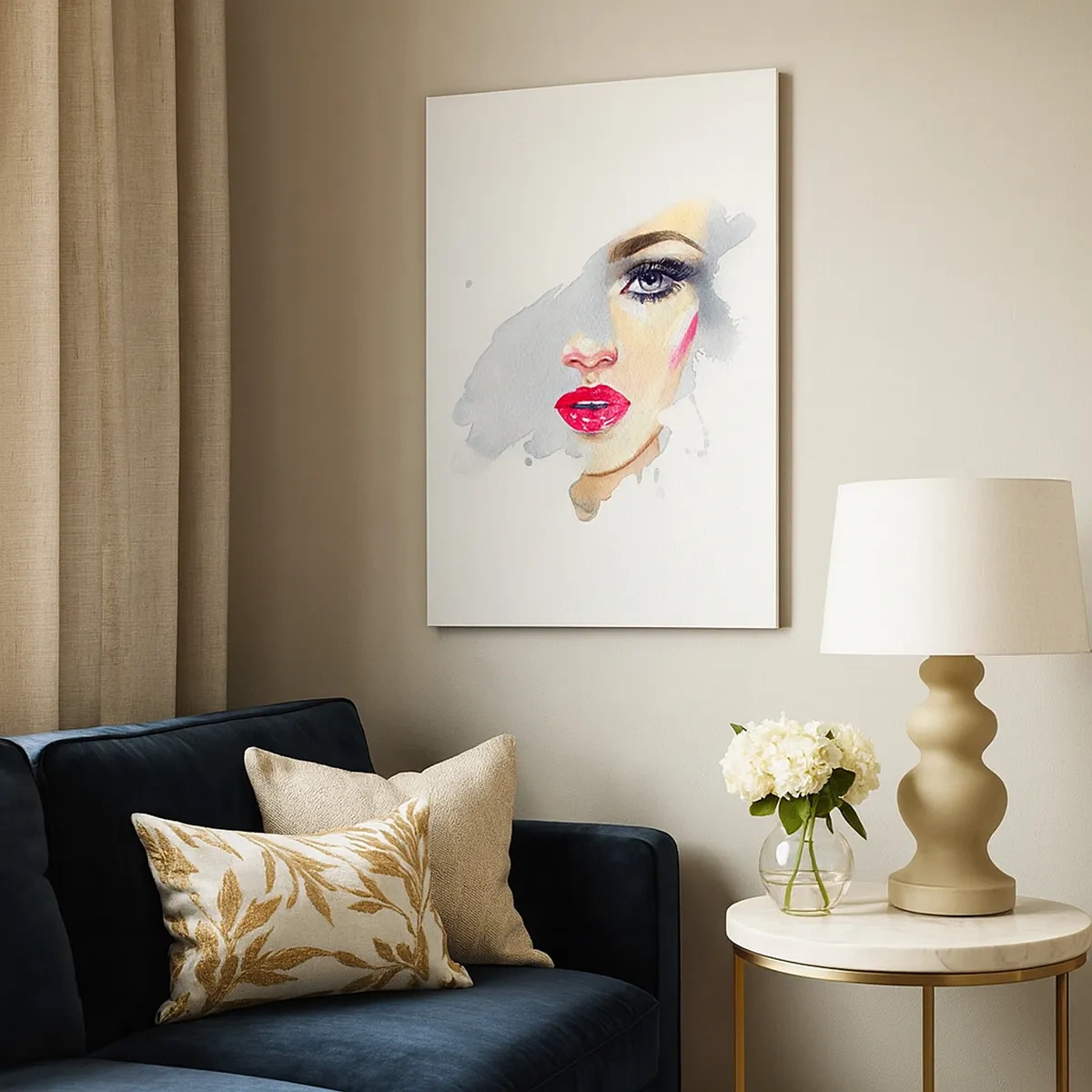 Vászonkép - Egy vízcsepp tükörkép  - 50x70 cm