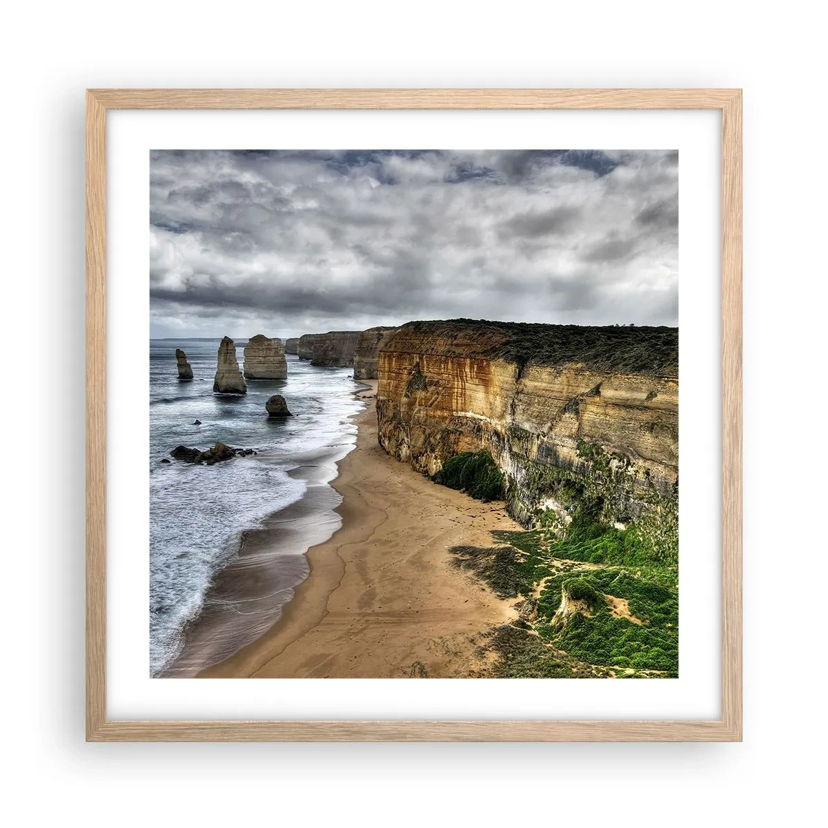 Poszter világos tölgy keretben - Nyers gyönyör - 50x50 cm