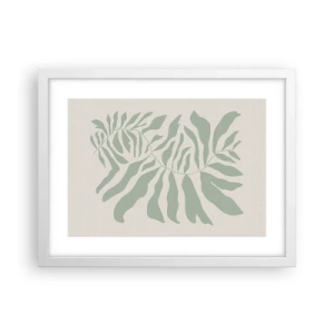 Poszter fekete keretben - Smaragdzöld ág - 40x30 cm