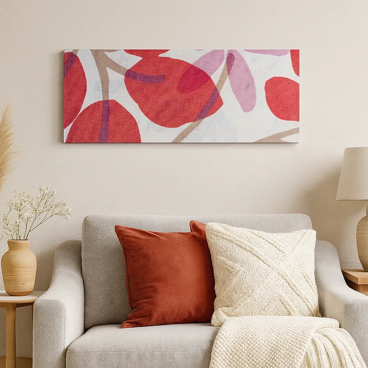 Vászonkép - Virágkompozíció rózsaszínben - 30x30 cm