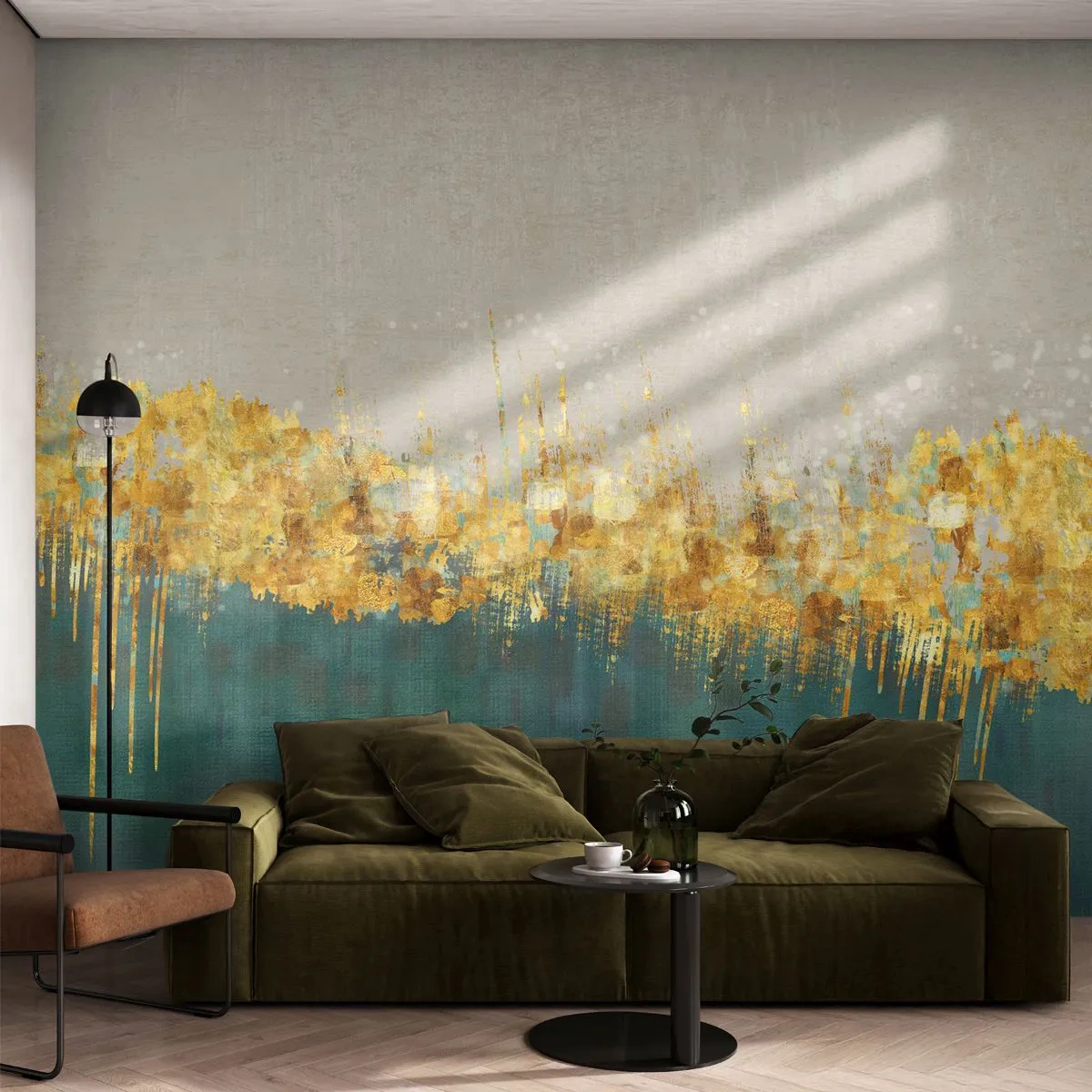 Fotótapéta Premium Canvas - Az aranyhatár - Art Deco, Darab, Pasztell - 500x350 cm