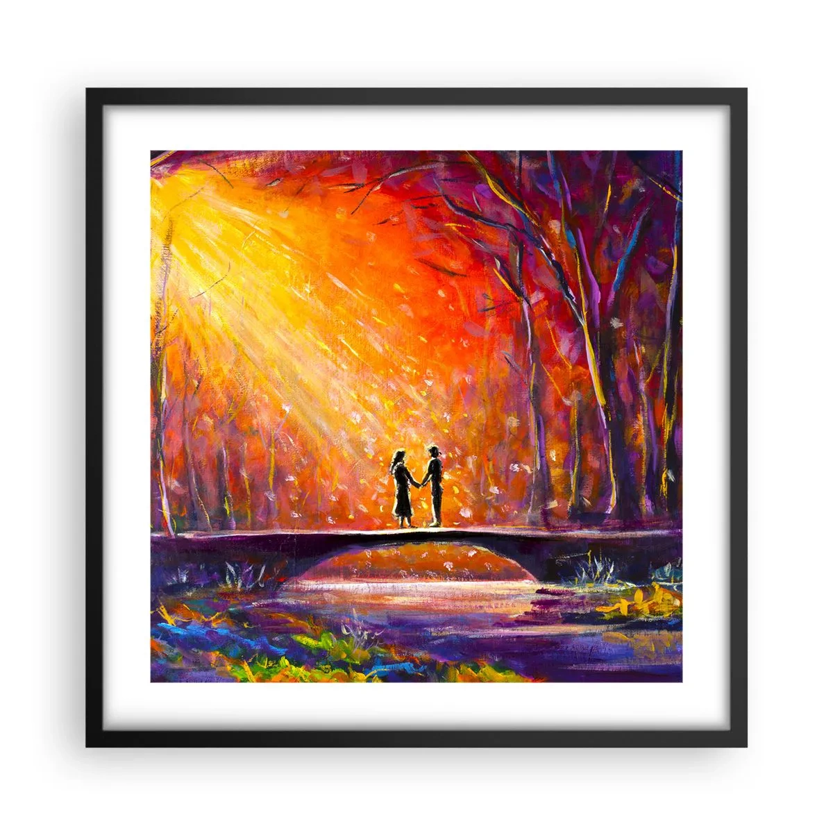 Poszter fehér keretben - Az ég is szereti őket - 50x50 cm