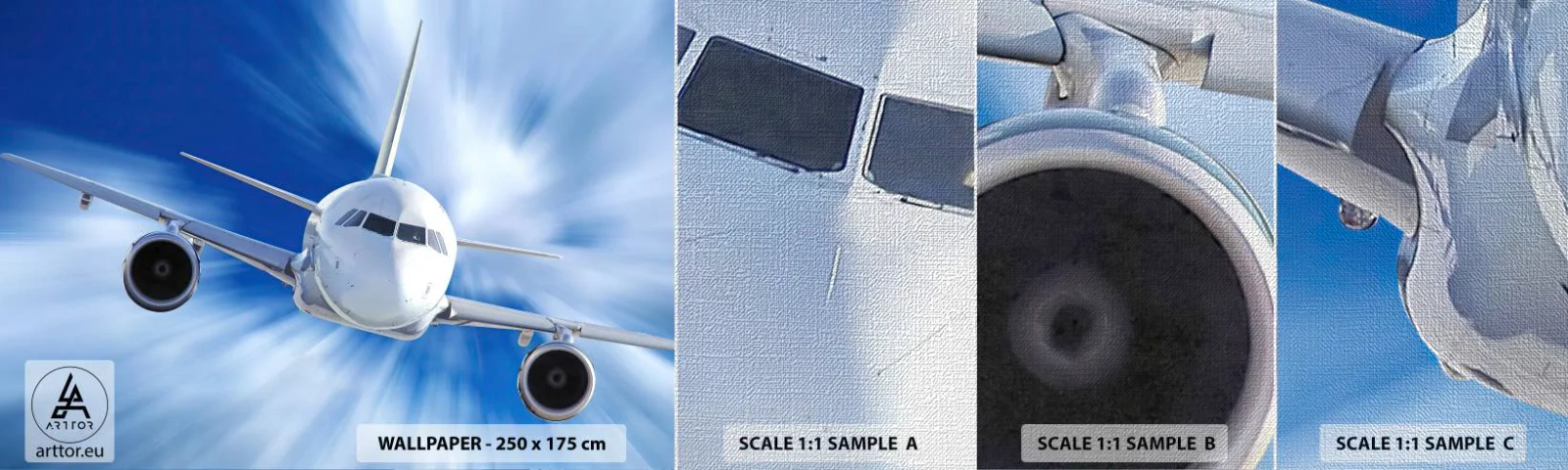 Fotótapéta Minta Premium Canvas - Gyorsabb, mint a szél az égen - Repülőgép, Repülőgép, Utazások - 100x30 cm