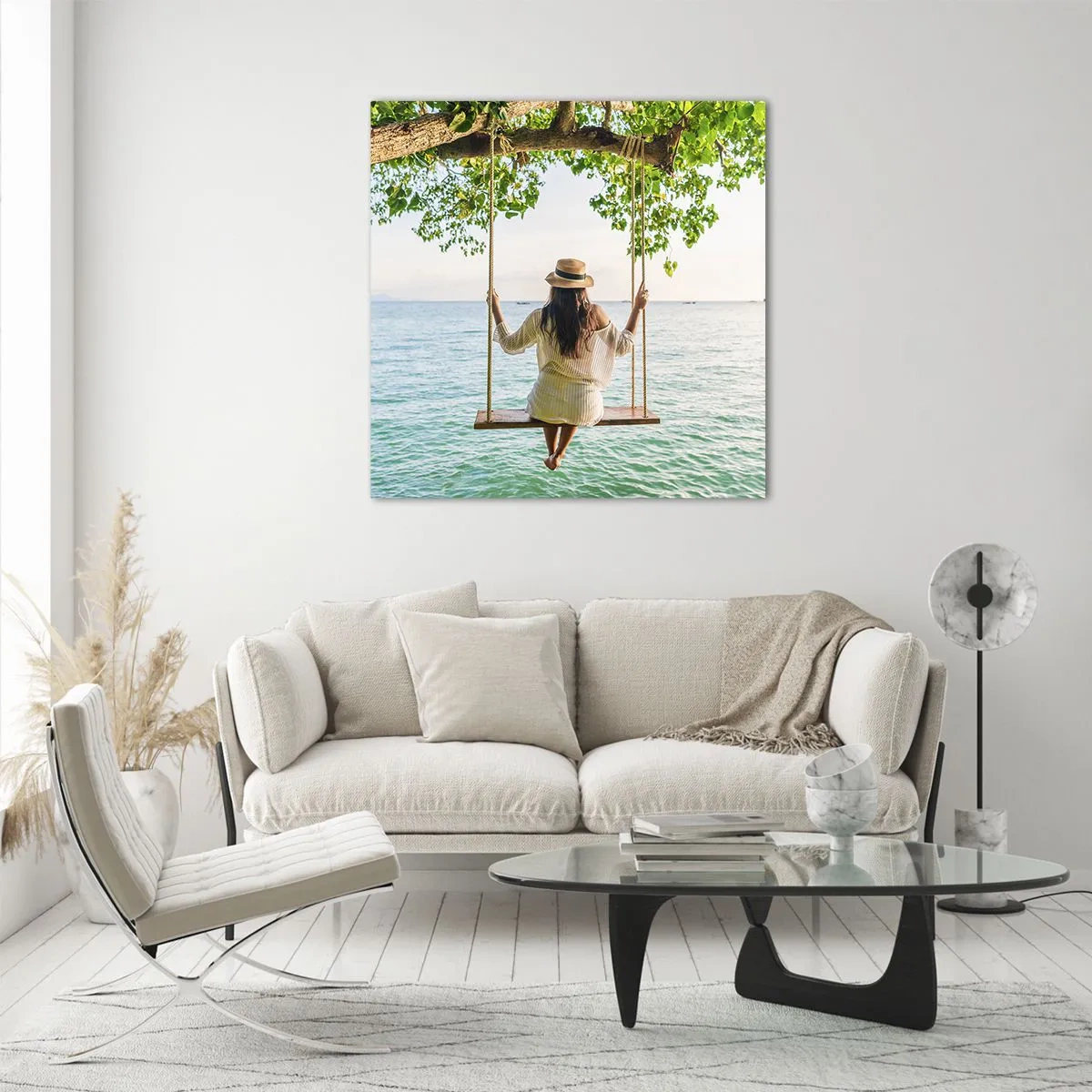 Üveg kép - Az élet gyönyörű - 30x30 cm