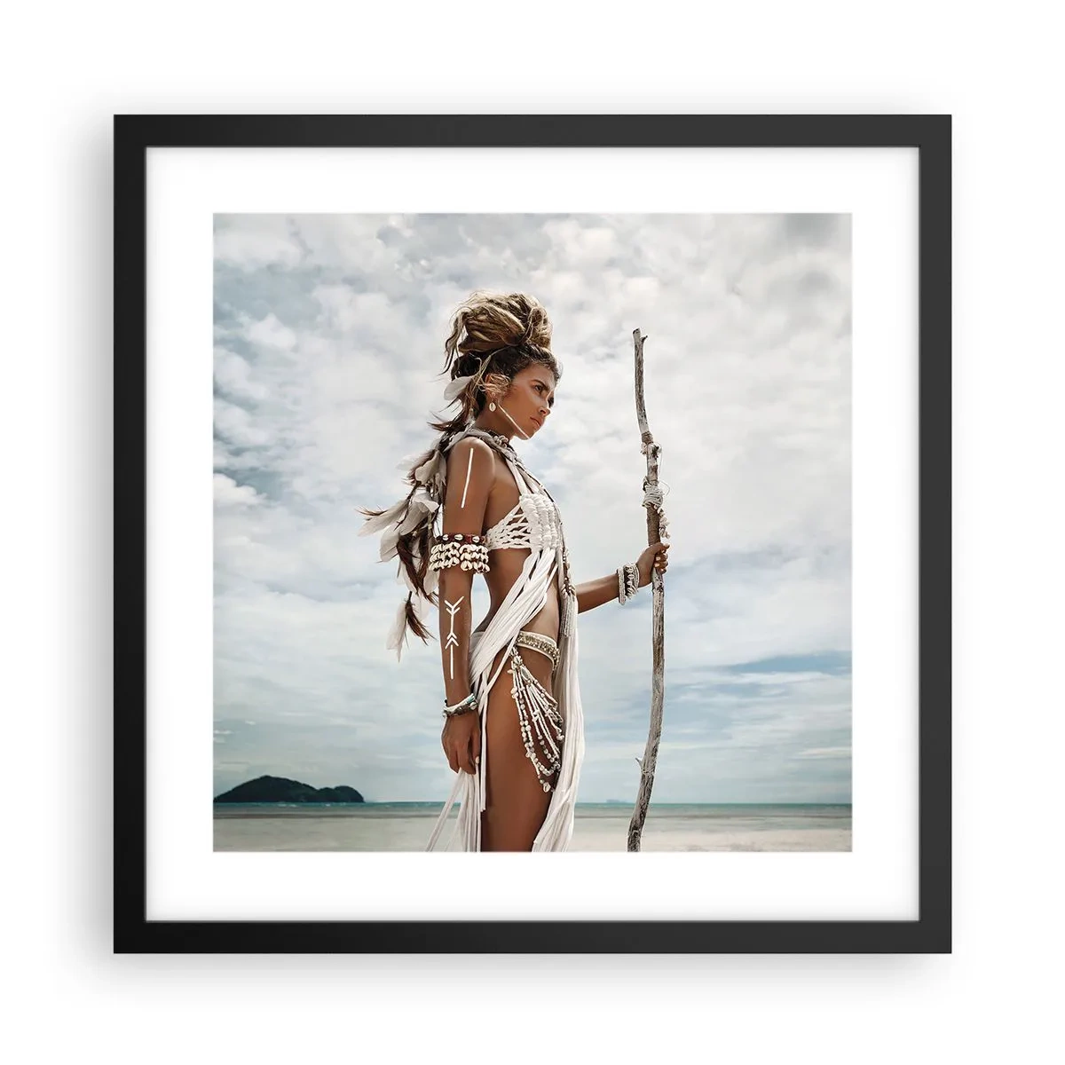 Poszter fehér keretben - A trópusok királynője - 40x40 cm