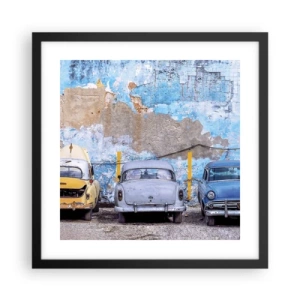 Poszter fehér keretben - Veteránok találkozása - 40x40 cm