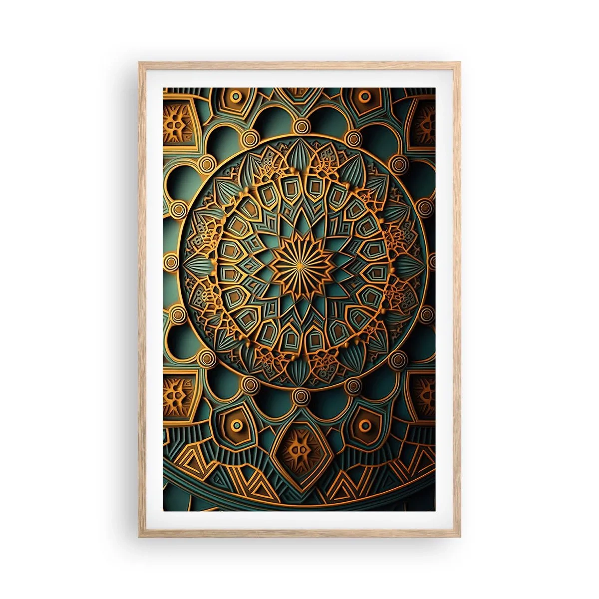 Poszter világos tölgy keretben - Egy arab éghajlaton - 61x91 cm