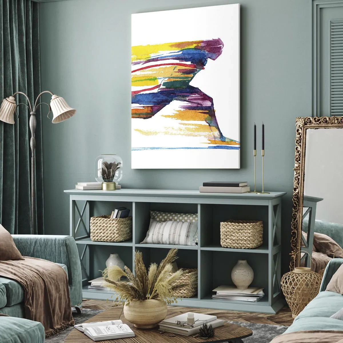 Vászonkép - Futás a szivárványon - 50x70 cm