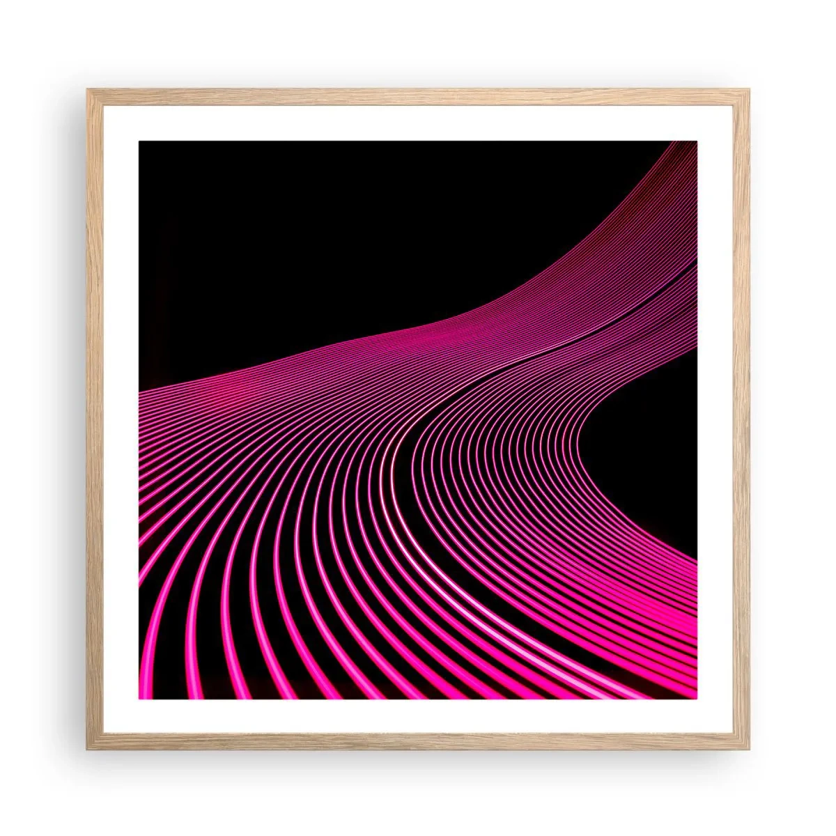 Poszter világos tölgy keretben - A fény sugárútján - 60x60 cm