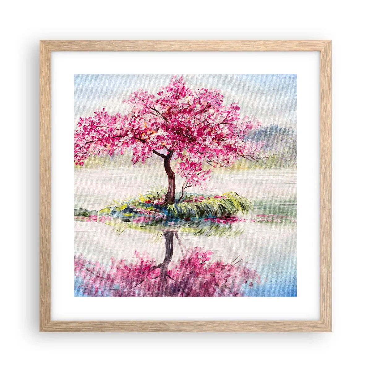 Poszter világos tölgy keretben - A tavasz ünnepe - 40x40 cm