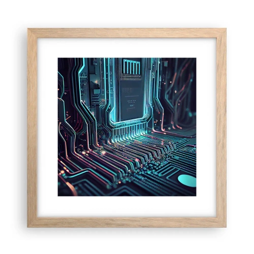 Poszter világos tölgy keretben - Úgy gondolom... - 30x30 cm