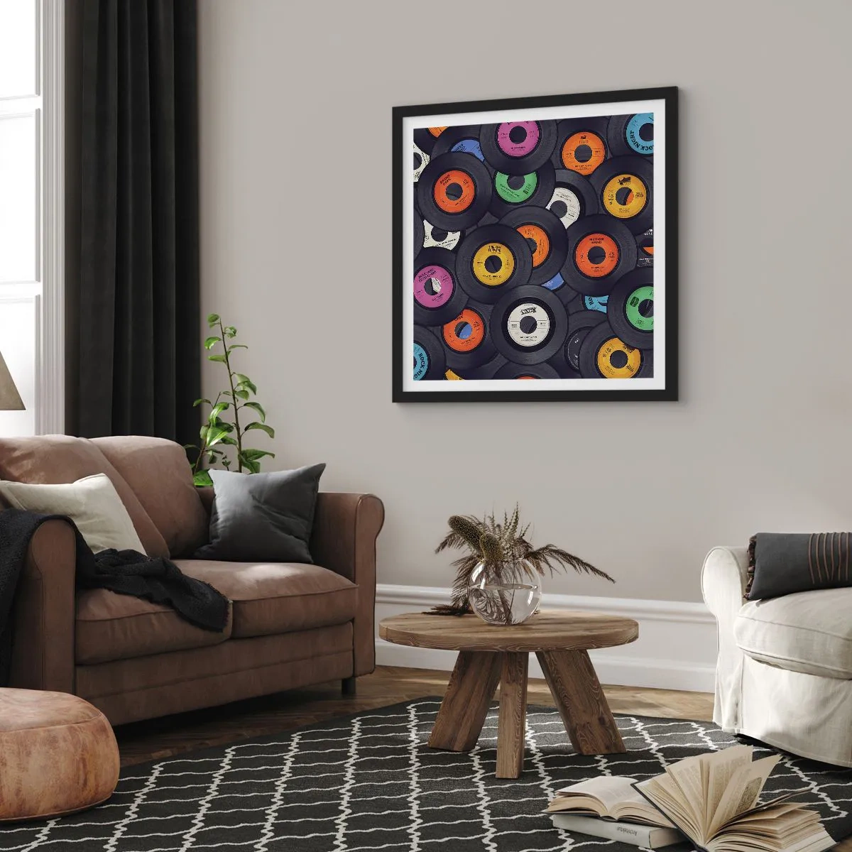 Poszter fehér keretben - A klasszika színei - 40x40 cm