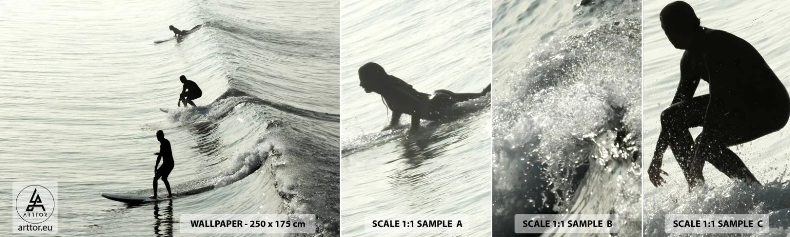 Fotótapéta Minta Öntapadós Deluxe Sticker - A hullámmal találkozni - Szörfözés, Sport, óceán - 100x30 cm