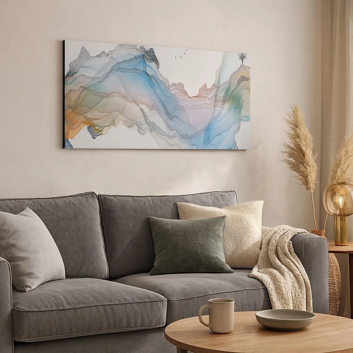 Vászonkép - A kristály hegyek felé - 100x40 cm