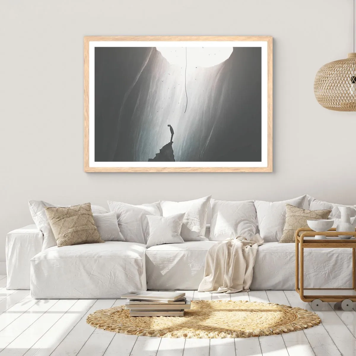 Poszter világos tölgy keretben - Mindig van kiút - 100x70 cm