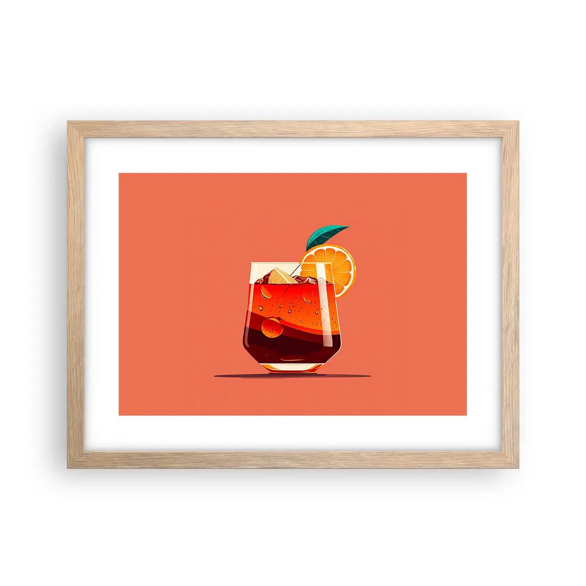 Poszter világos tölgy keretben - Nyári felfrissülés - 40x30 cm