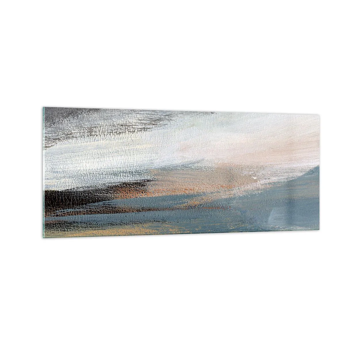 Üveg kép - Absztrakció: északi táj - 100x40 cm