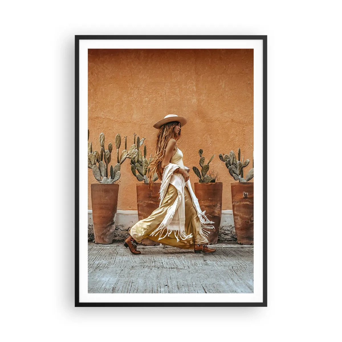 Poszter fehér keretben - Hippi stílusban - 70x100 cm