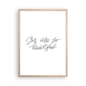 Poszter világos tölgy keretben - Tényleg, hidd el... - 50x70 cm