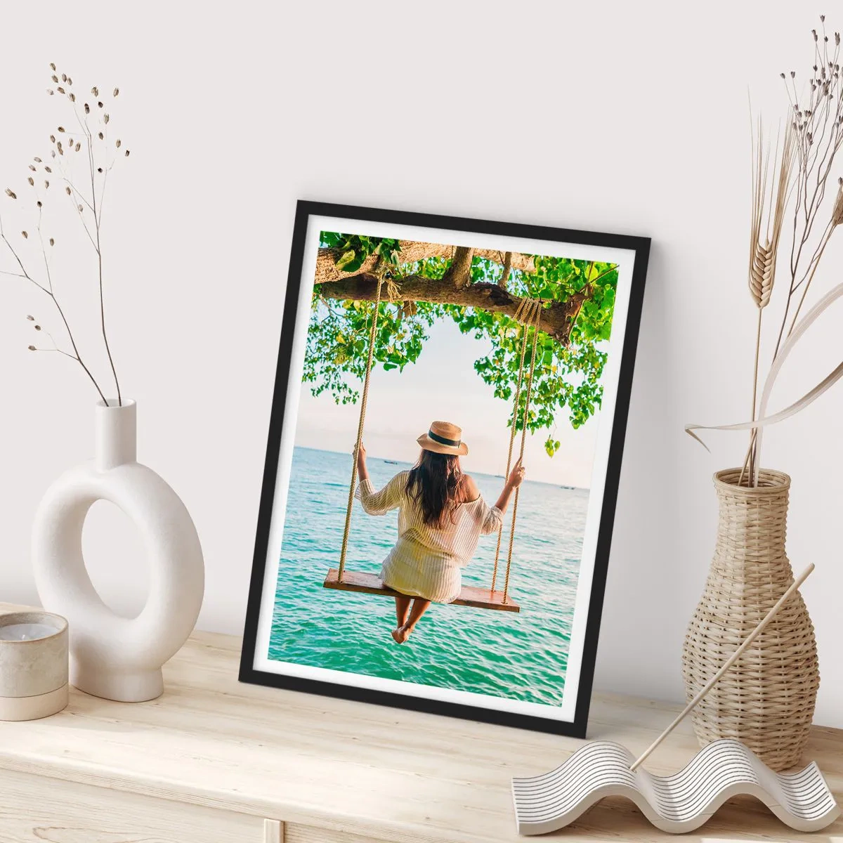 Poszter fehér keretben - Az élet gyönyörű - 70x100 cm