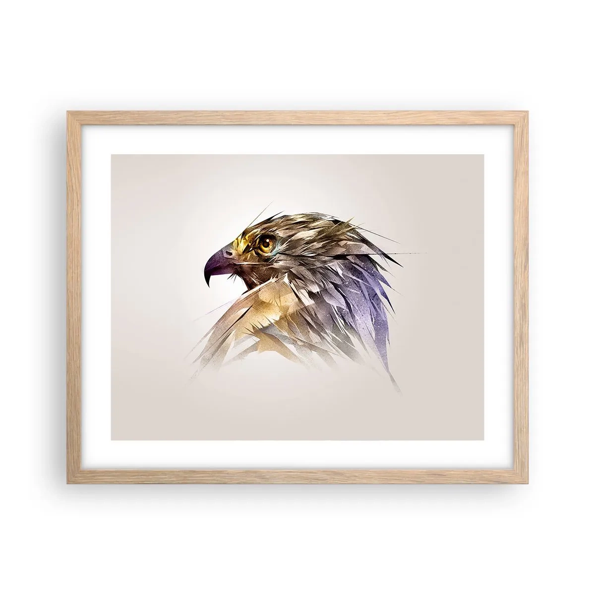 Poszter világos tölgy keretben - Egy harcos portréja - 50x40 cm