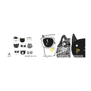 Fotótapéta Minta Standard Eco - Mindenki más - Macska, Ábra, Grafika - 100x30 cm