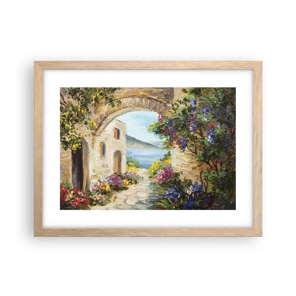 Poszter világos tölgy keretben - Egy tengerparti vidék varázsa - 40x30 cm