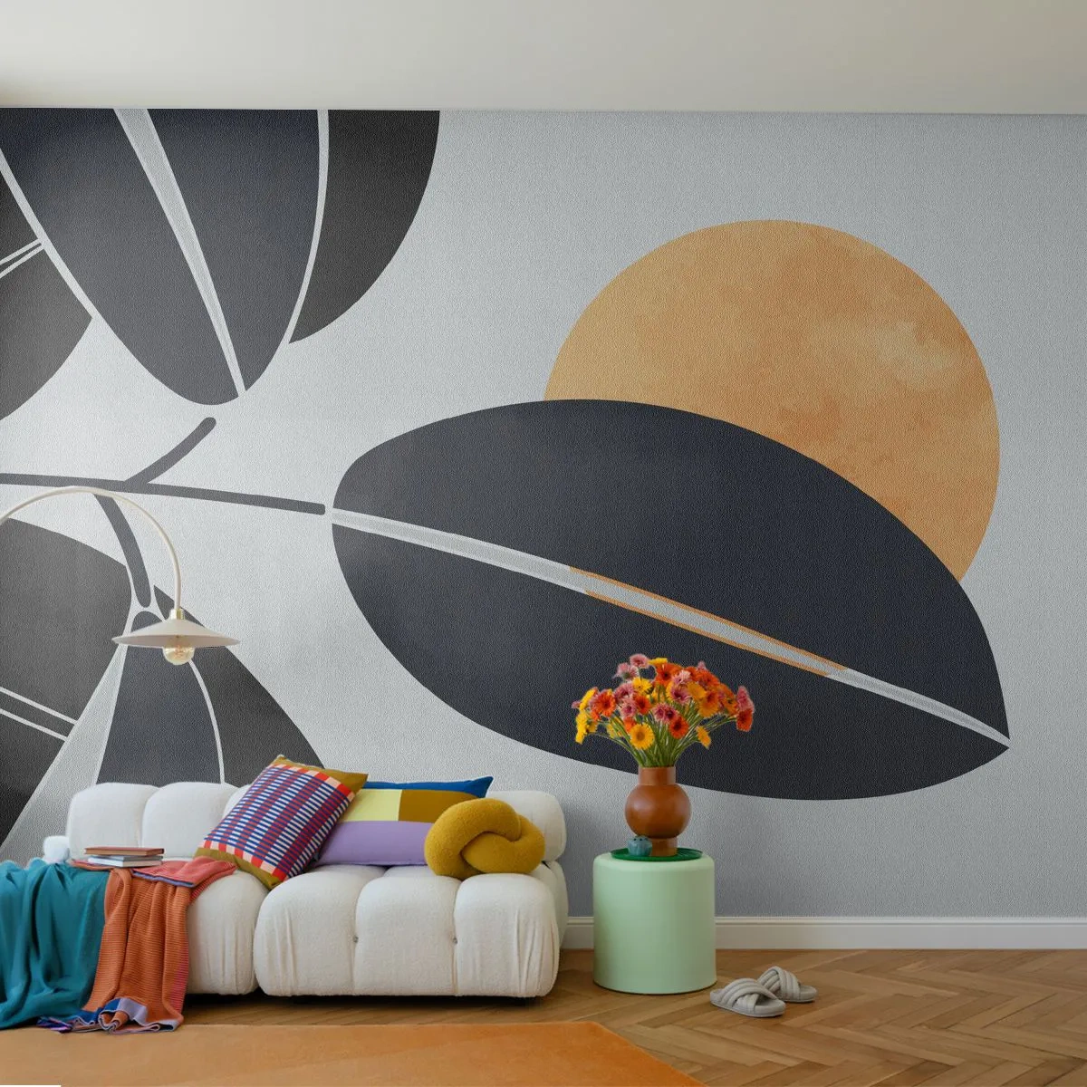 Öntapadós Fotótapéta Deluxe Sticker - Egy forró nyári nap - Növénytan, Levelek, Minimalizmus - 450x315 cm