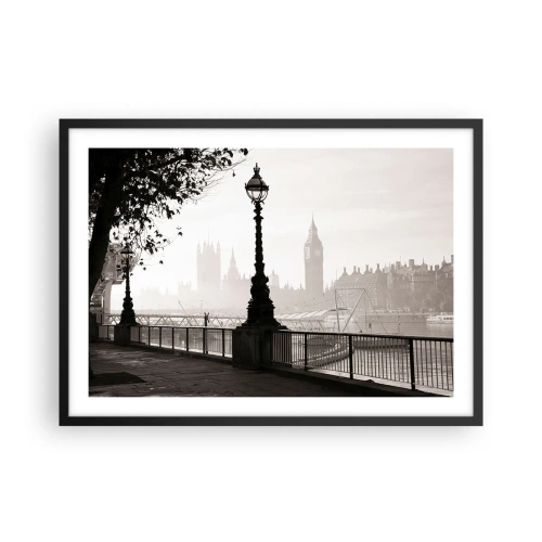 Poszter fehér keretben - Londoni reggel - 70x50 cm