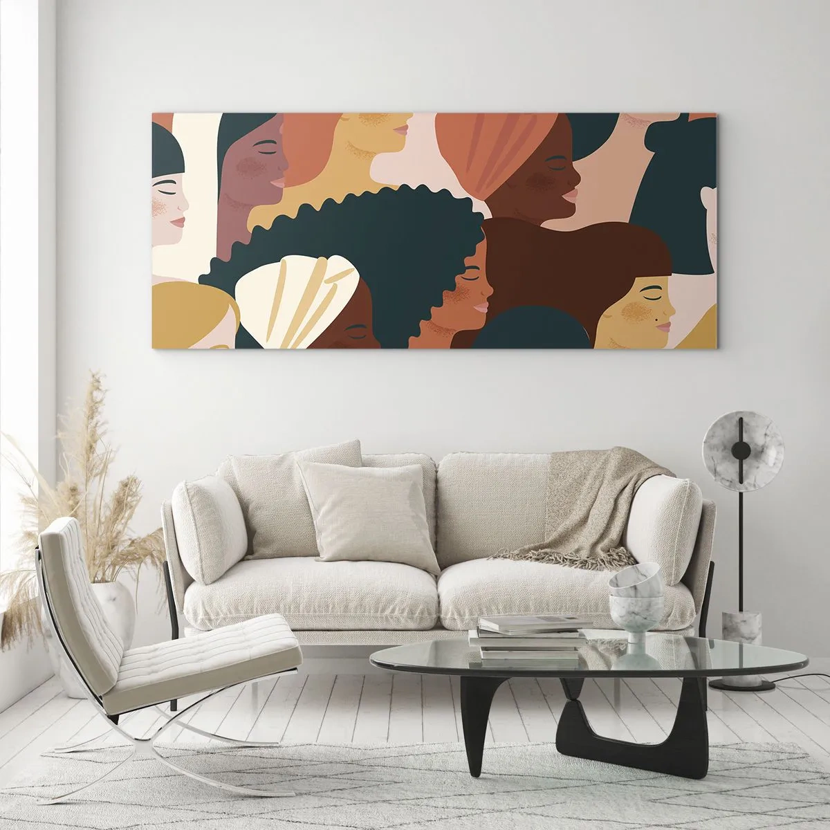 Üveg kép - Csak a nőiesség - 140x50 cm