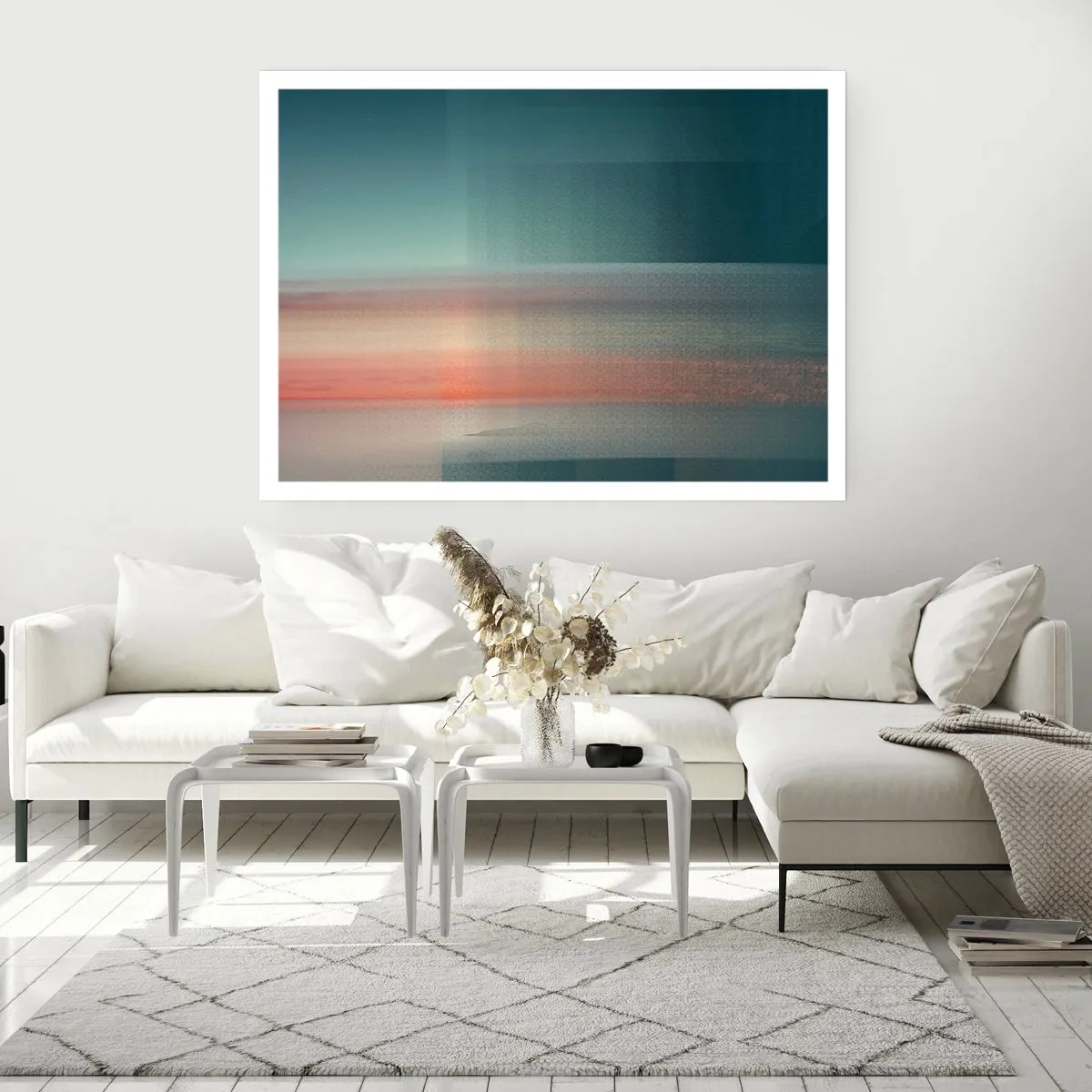 Poszter - Absztrakt: fényhullámok - 100x70 cm