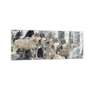 Üveg kép - Család és barátok - 140x50 cm