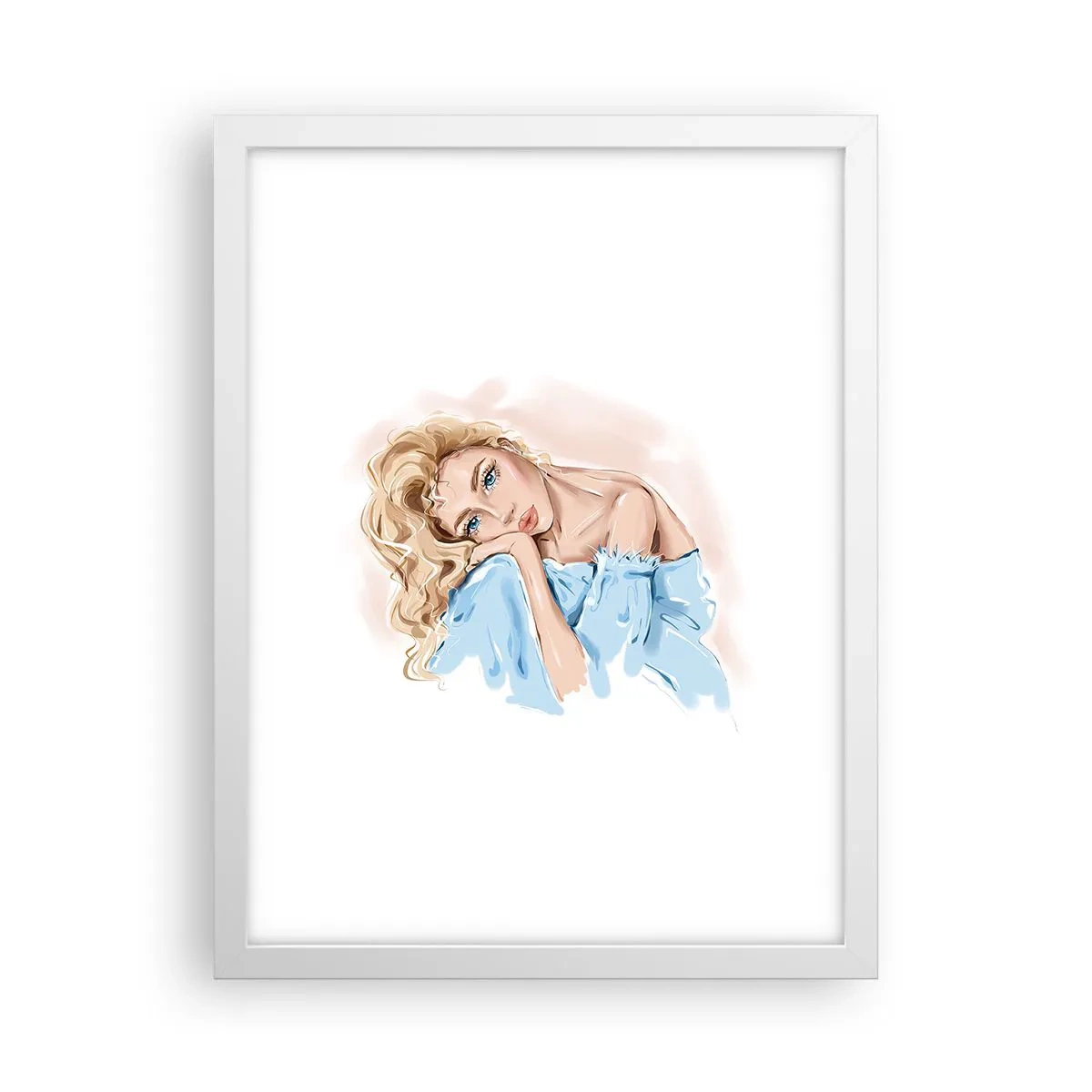 Poszter fekete keretben - Álmodozó a kékben - 30x40 cm