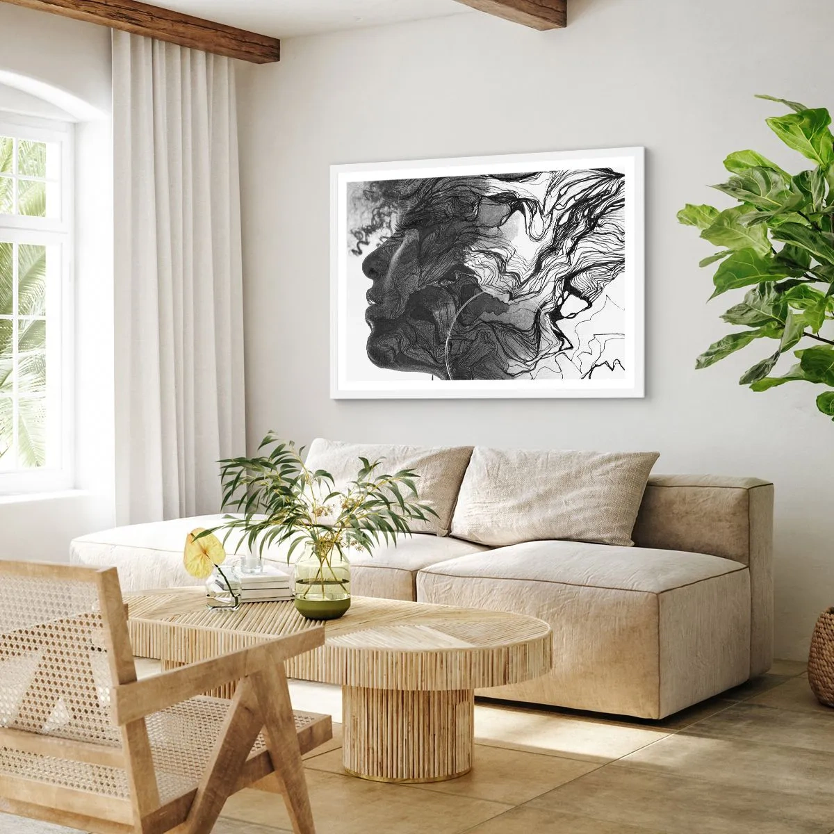 Poszter fekete keretben - Álmokba gabalyodva - 100x70 cm