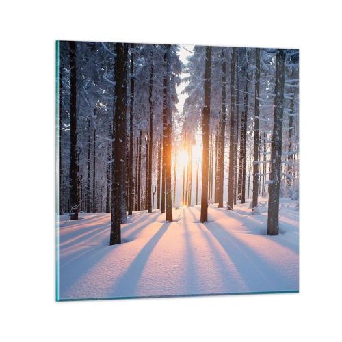 Üveg kép - Egyértelműen fekete-fehéren - 70x70 cm