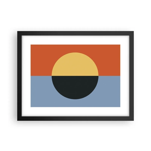 Poszter fehér keretben - A meleg és a hideg kompozíciója - 40x30 cm