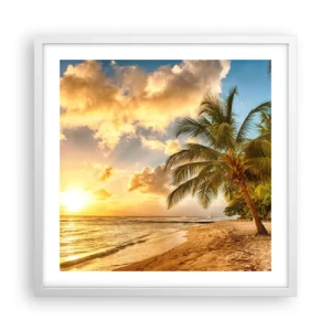 Poszter fekete keretben - Örök nyár, mindig vakáció - 50x50 cm